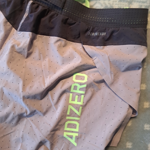 Adidas Green and Purple Athletic Shorts Lightweight Performance - Picture 9 of 12